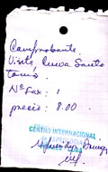 handgefertigte Eintrittskarte der H&ouml;hle Santo Tom&aacute;s